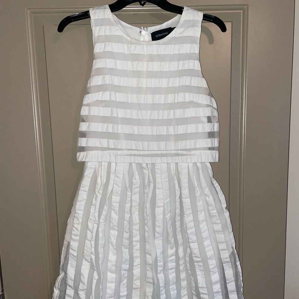 MINK PINK - mini white dress - Size Small